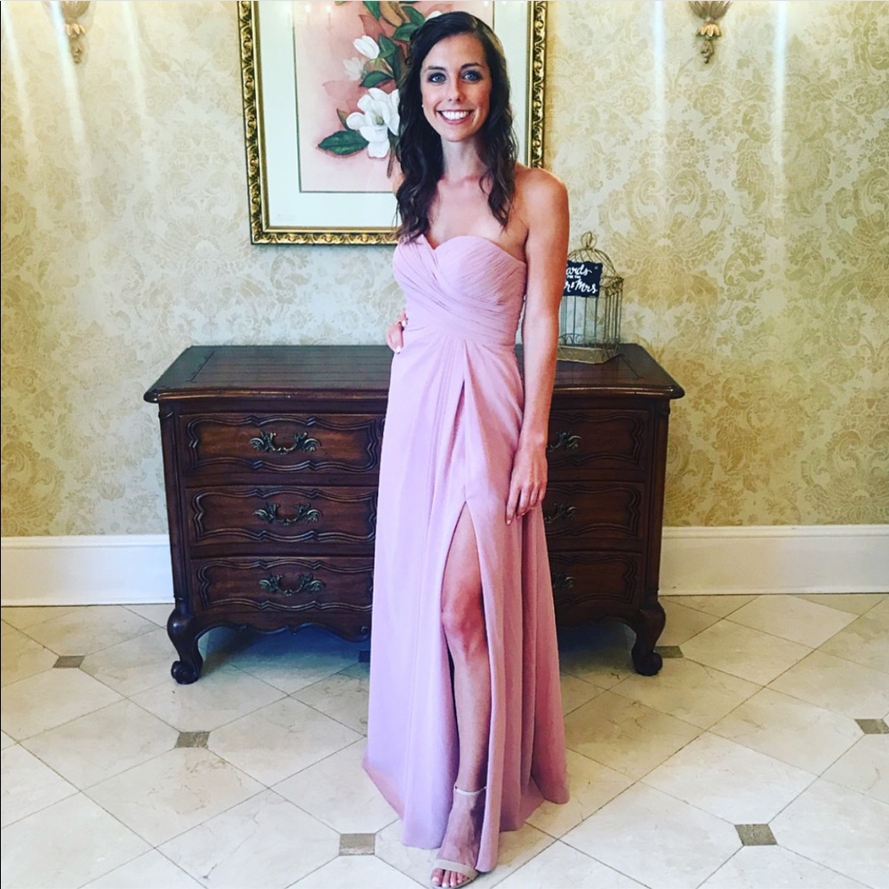 Dusty Rose Azazle Bridesmaids Dress.